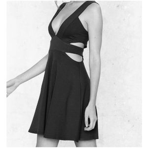 Uptown USA Black Cutout Fit&Flare Dress